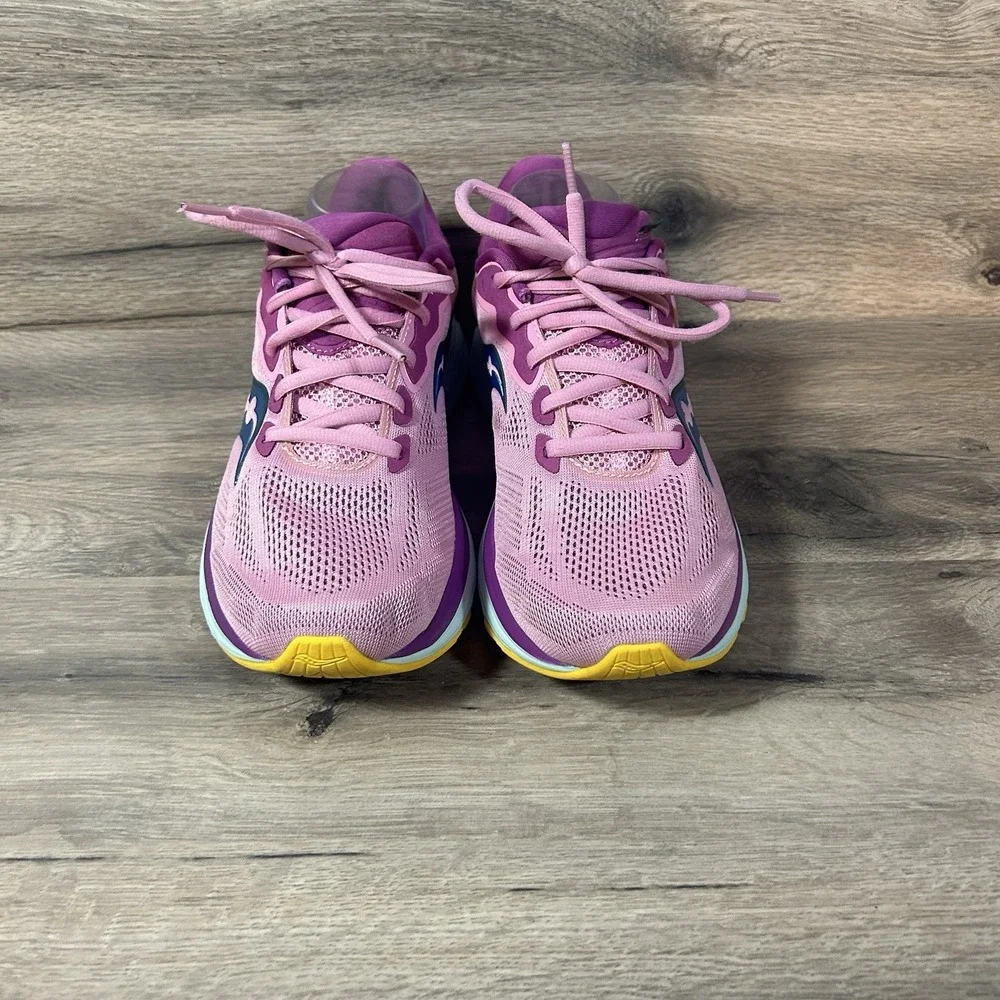 Saucony Ride 14 Future Spring Pink Purple Sneakers - Women's Size 9.5